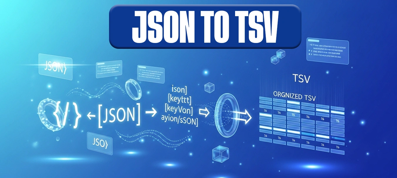 JSON to TSV converter tool for converting JSON data into tab-separated values format online
